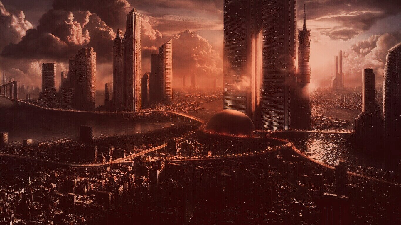 Город будущего обои
