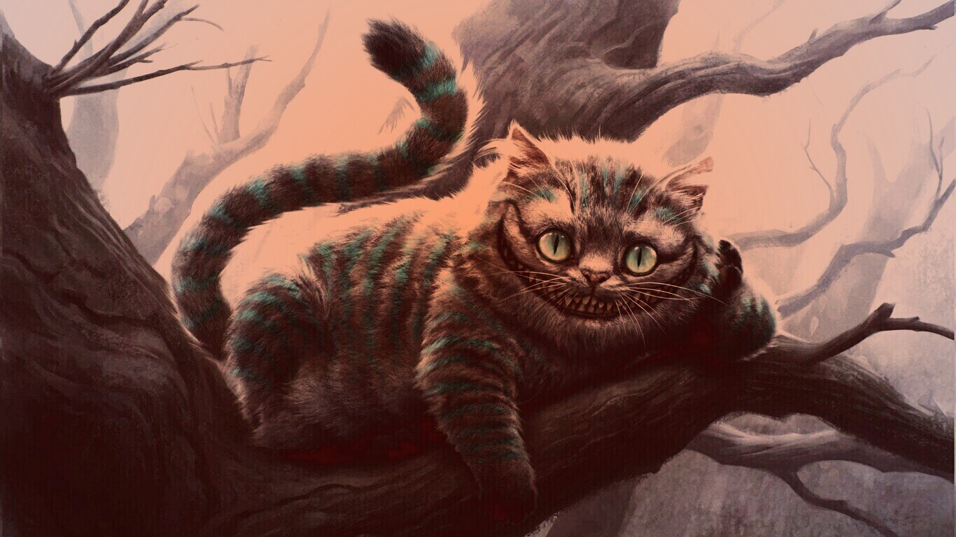Чеширский кот обои