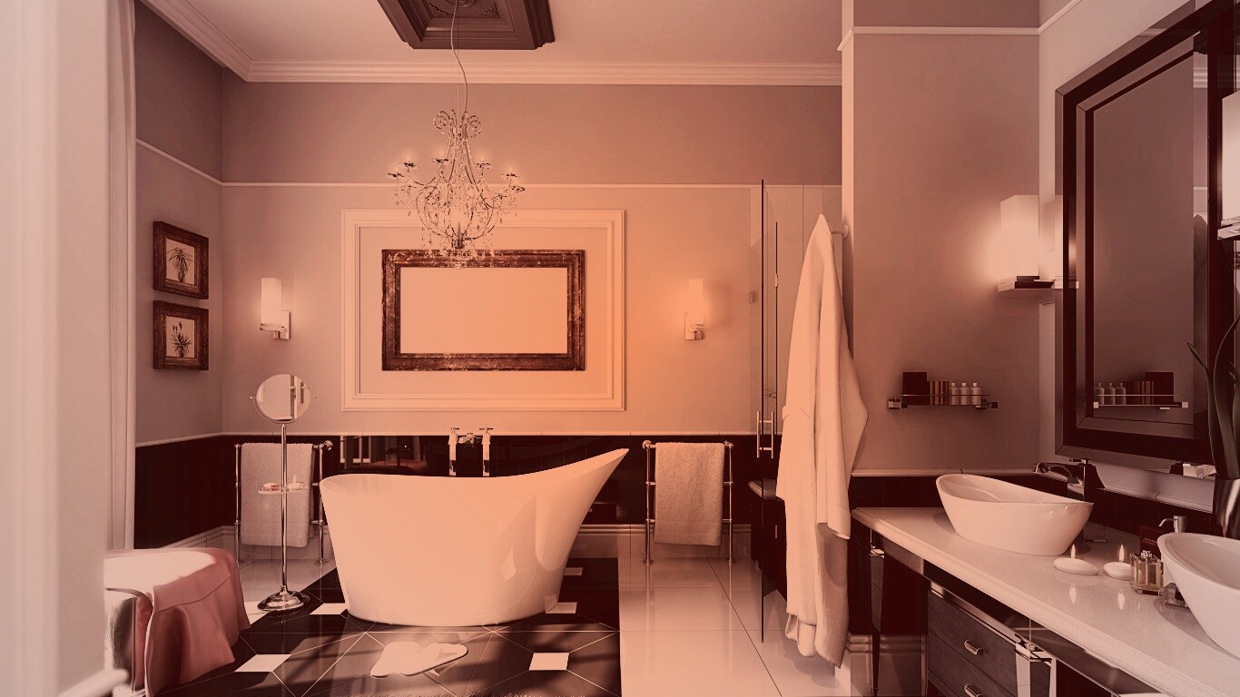 Современная ванна обои