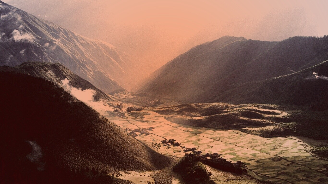 Горная долина обои