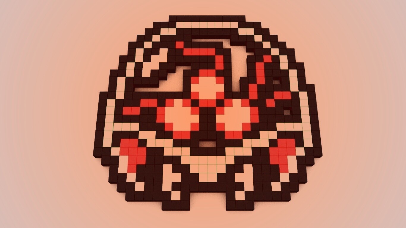 Пиксельная голова обои