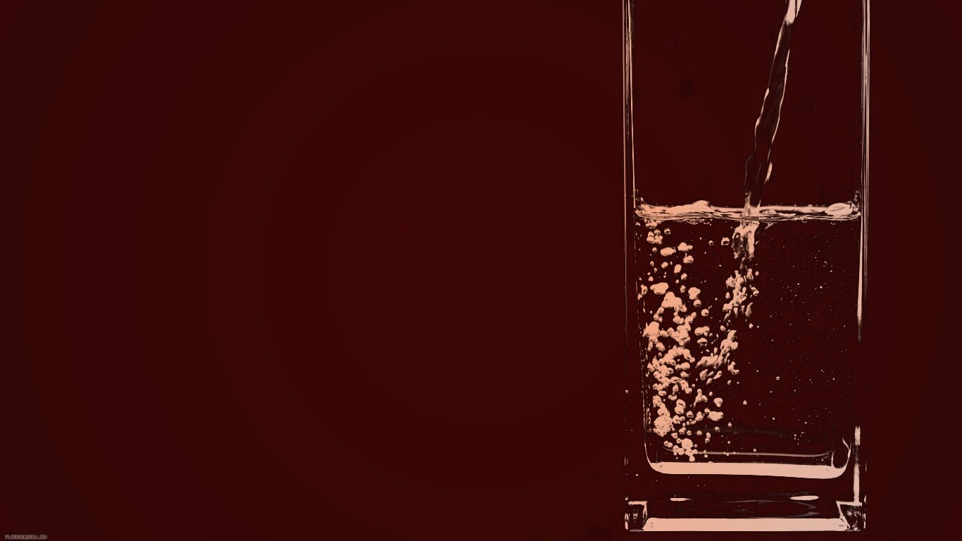 Вода в стакане обои