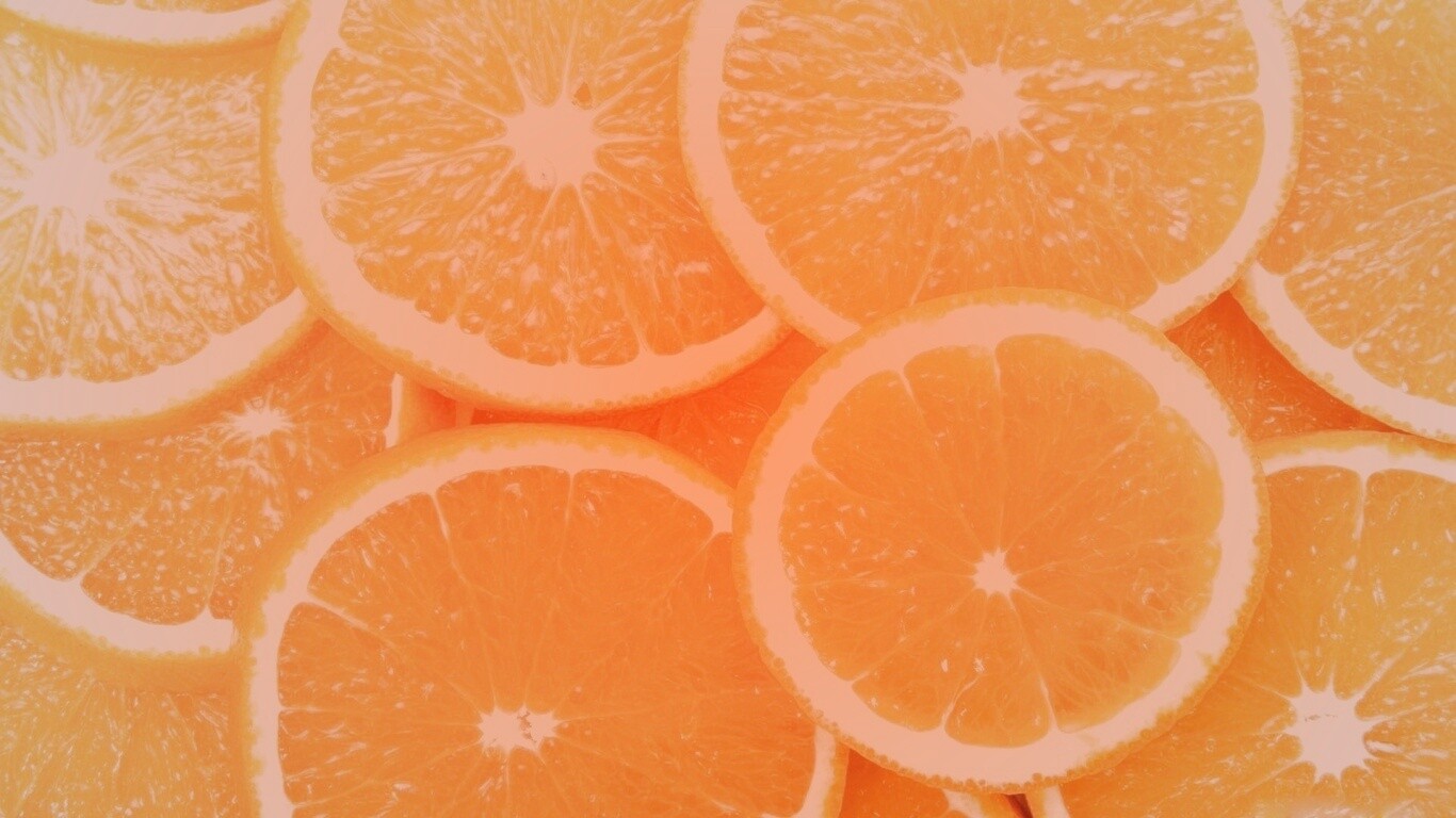 Апельсиновые дольки обои