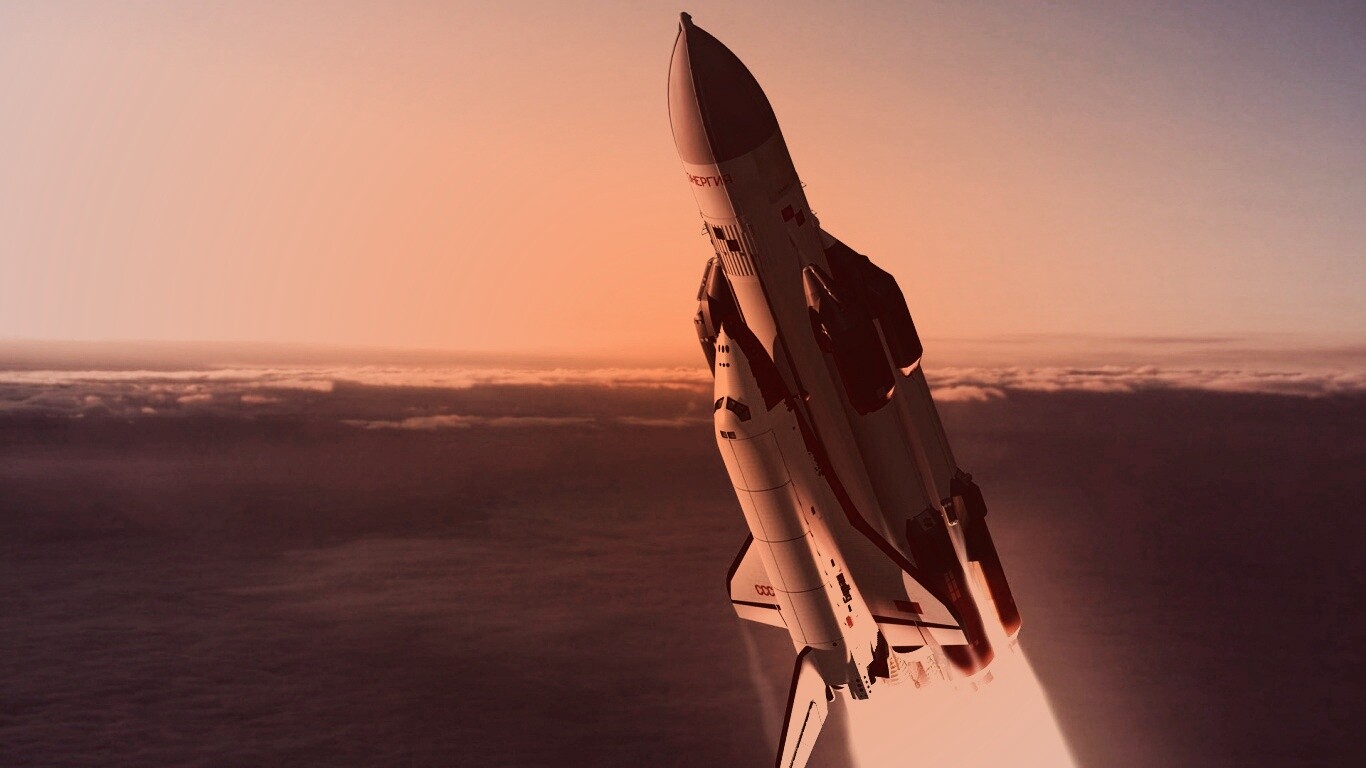 Взлёт шаттла обои