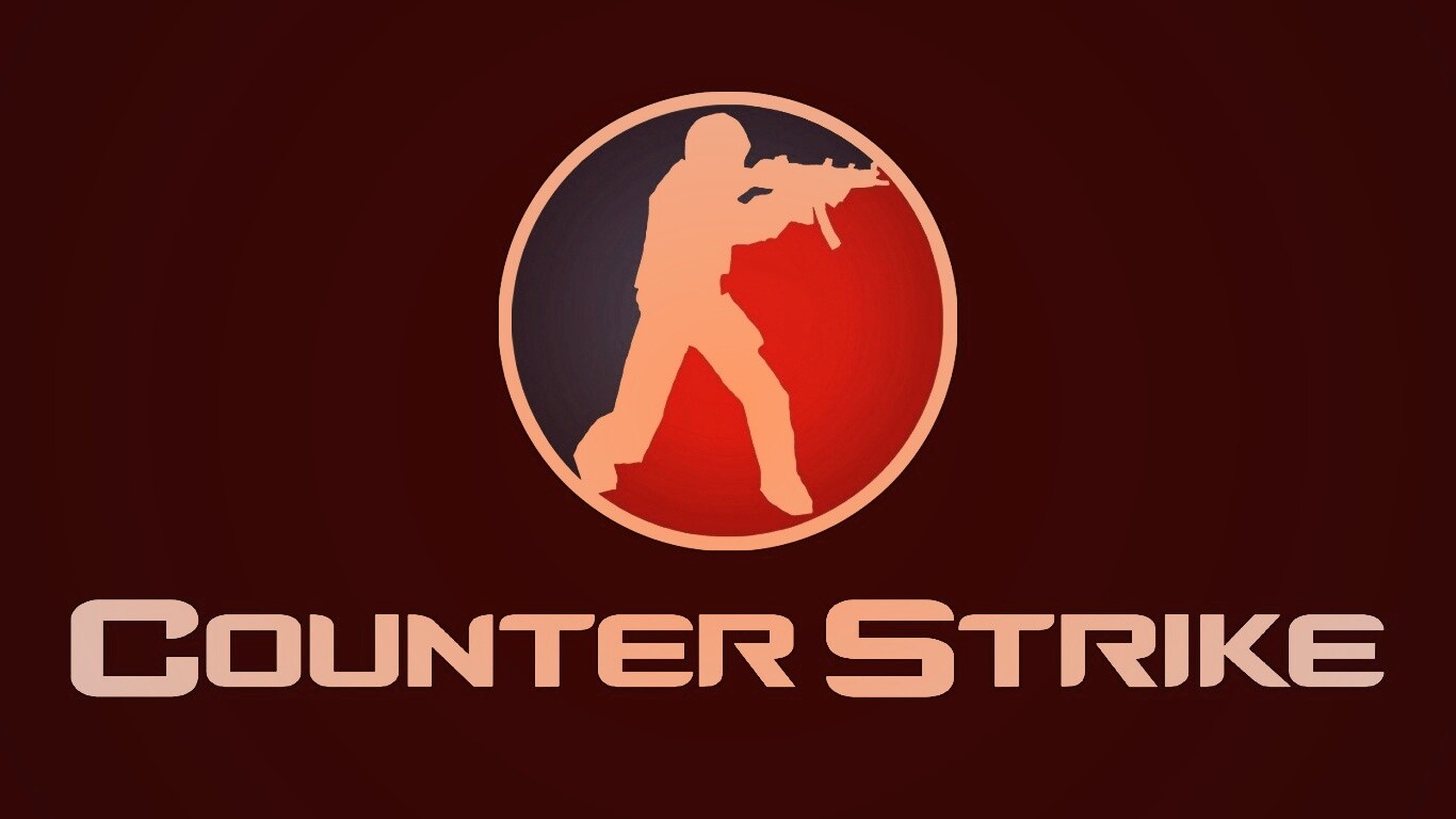 Логотип Counter Strike на черном фоне обои