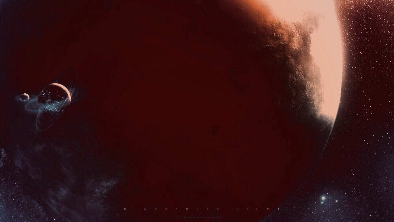 В темном свете обои