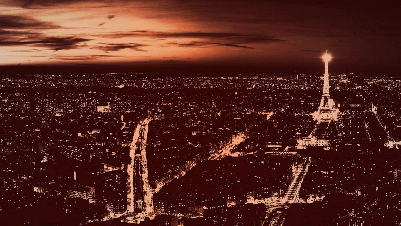 Ночной париж обои