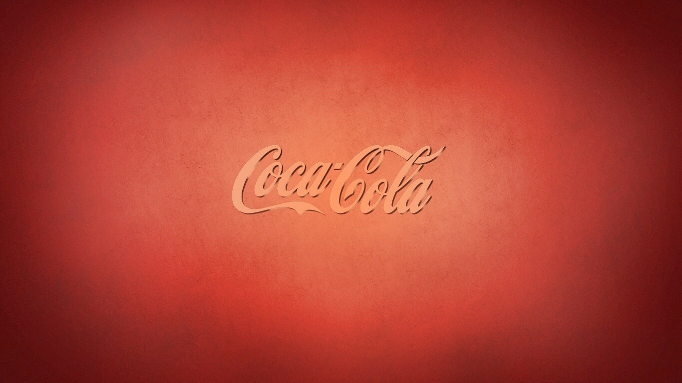 Красный логотип Coca-Cola обои
