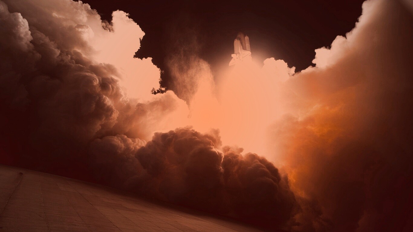 Взлет шатла обои