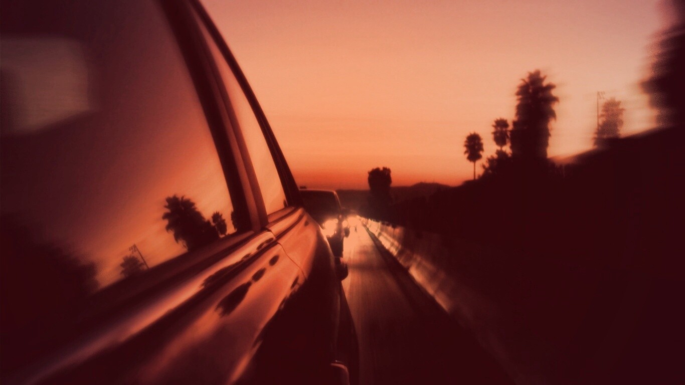 Вечерняя поездка обои