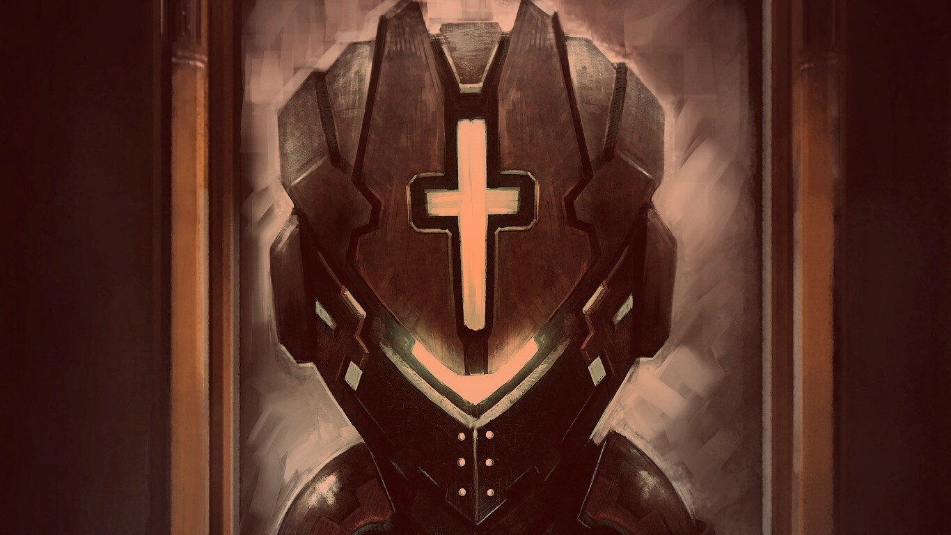 Рыцарь в стиле Dead Space обои