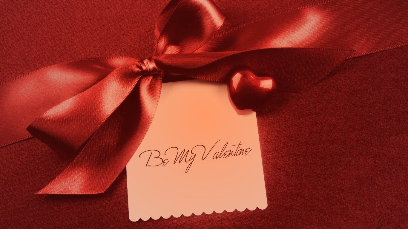 Открытка на день Святого Валентина обои