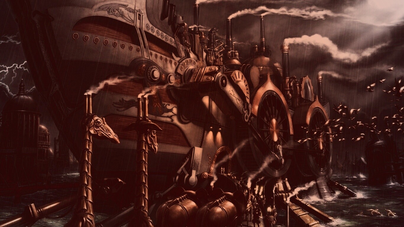 Ноев ковчег в стиле стимпанк обои