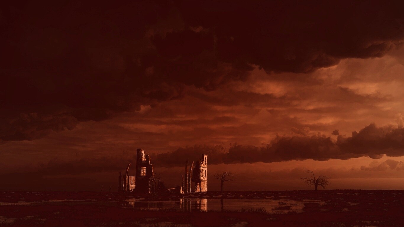 Руины здания обои