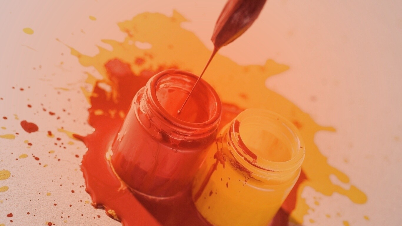 Баночки с краской обои