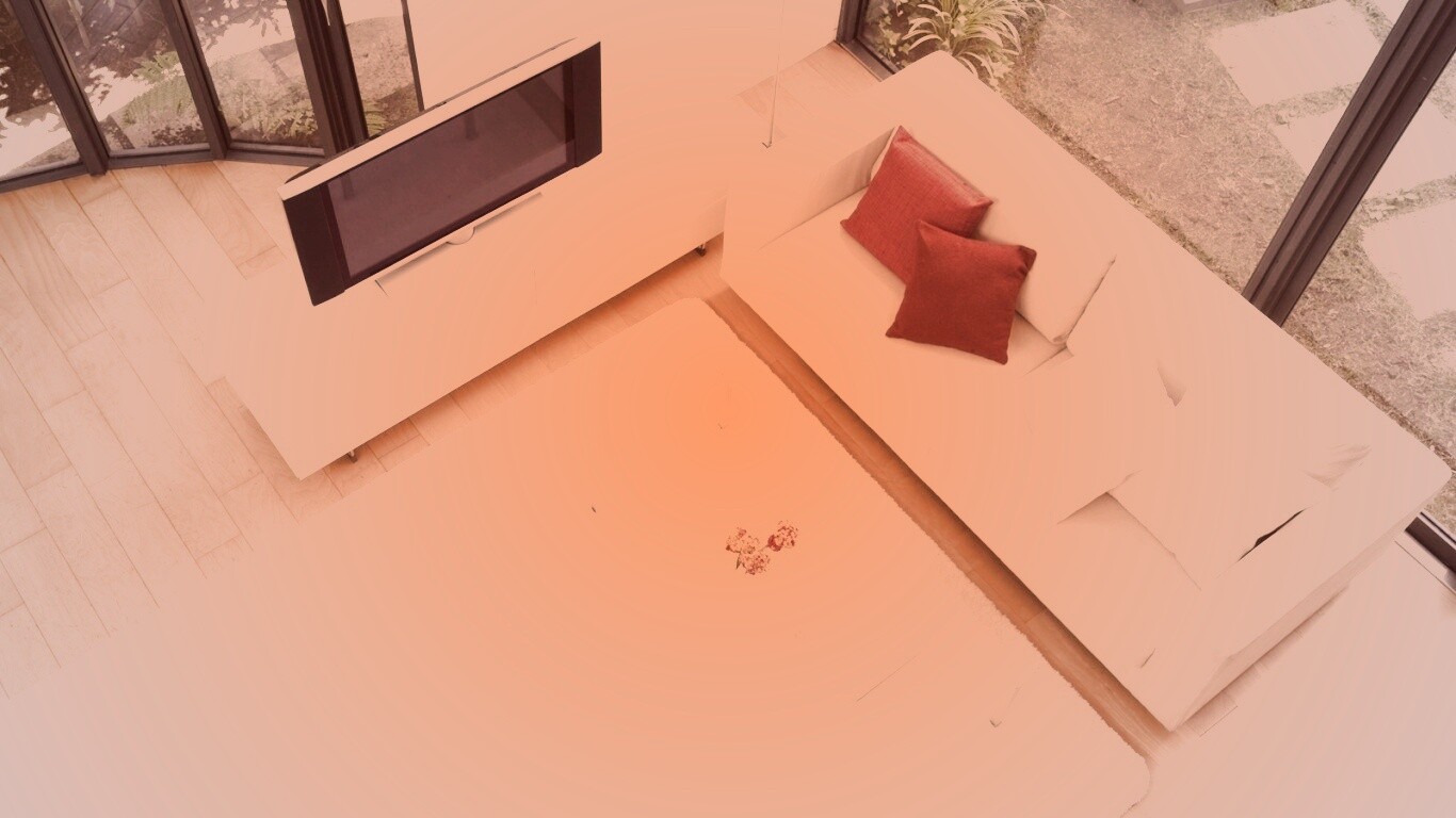 Комната сверху обои