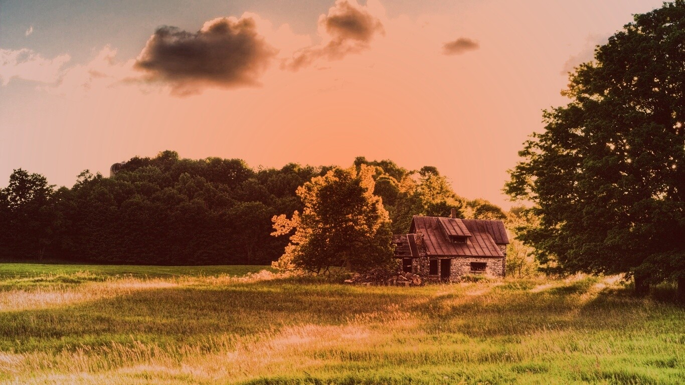 Домик в лесу обои