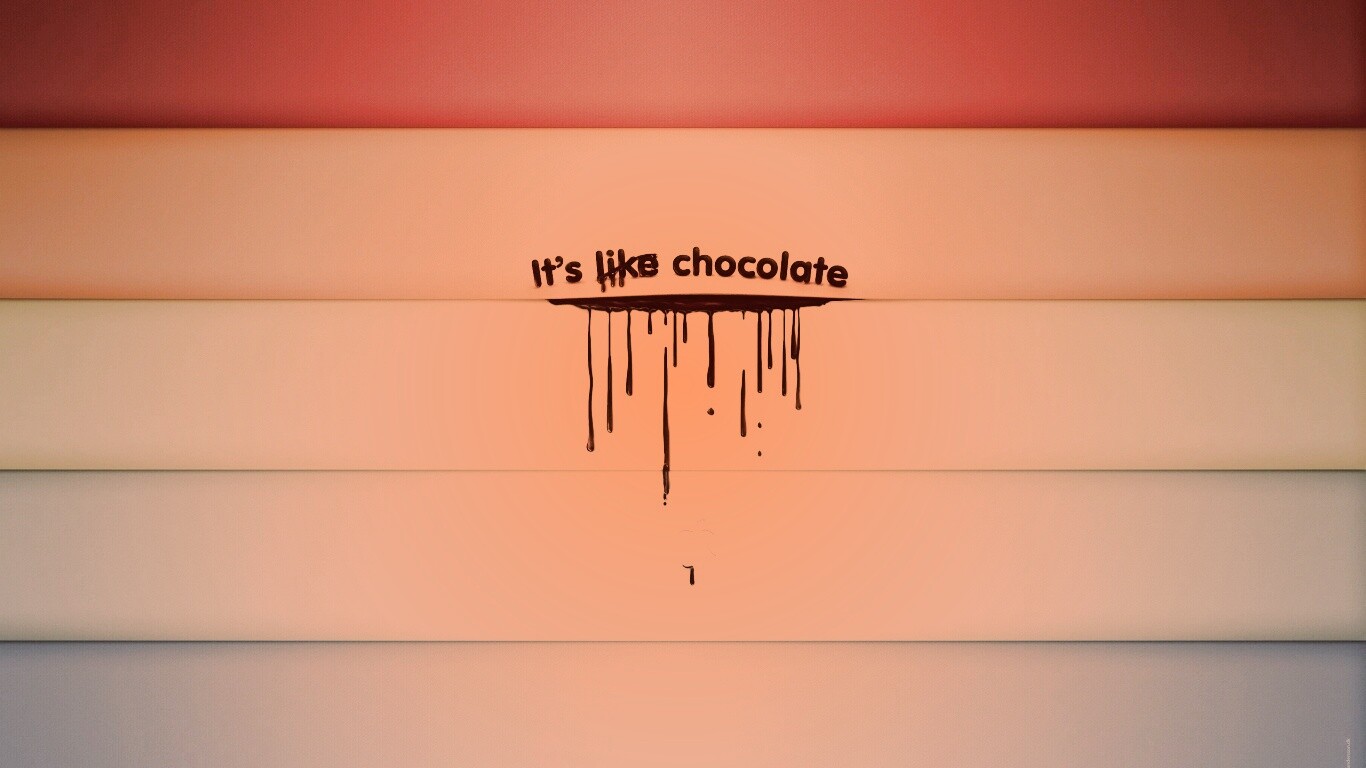 It"s not like chocolate обои