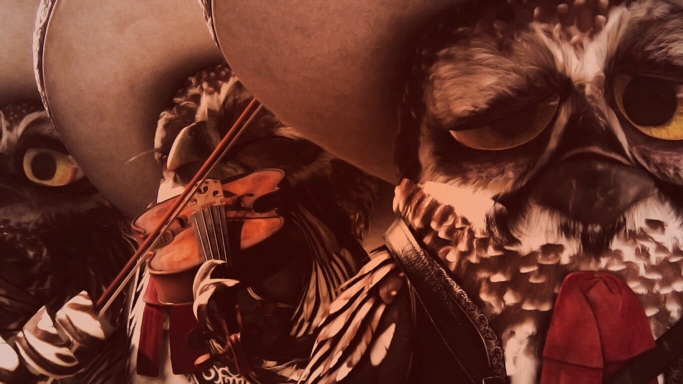 Совы-мариачи из Ранго обои