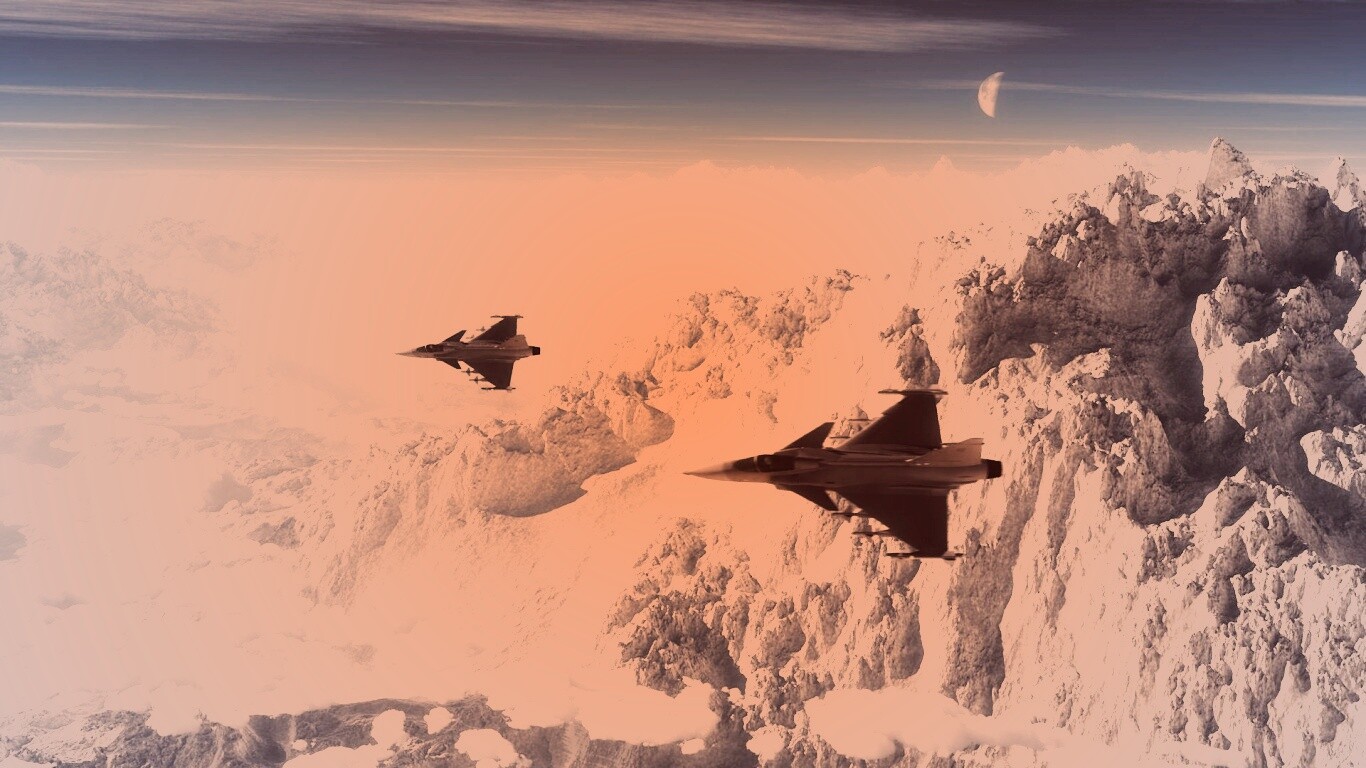 Самолёты в горах обои