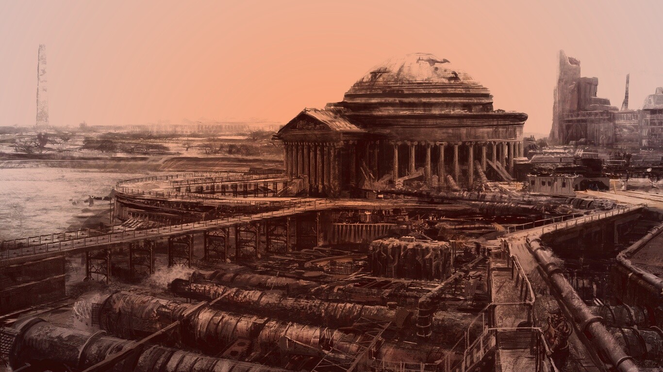 Водоочиститель в мемориале Джеферсона из Fallout 3 обои