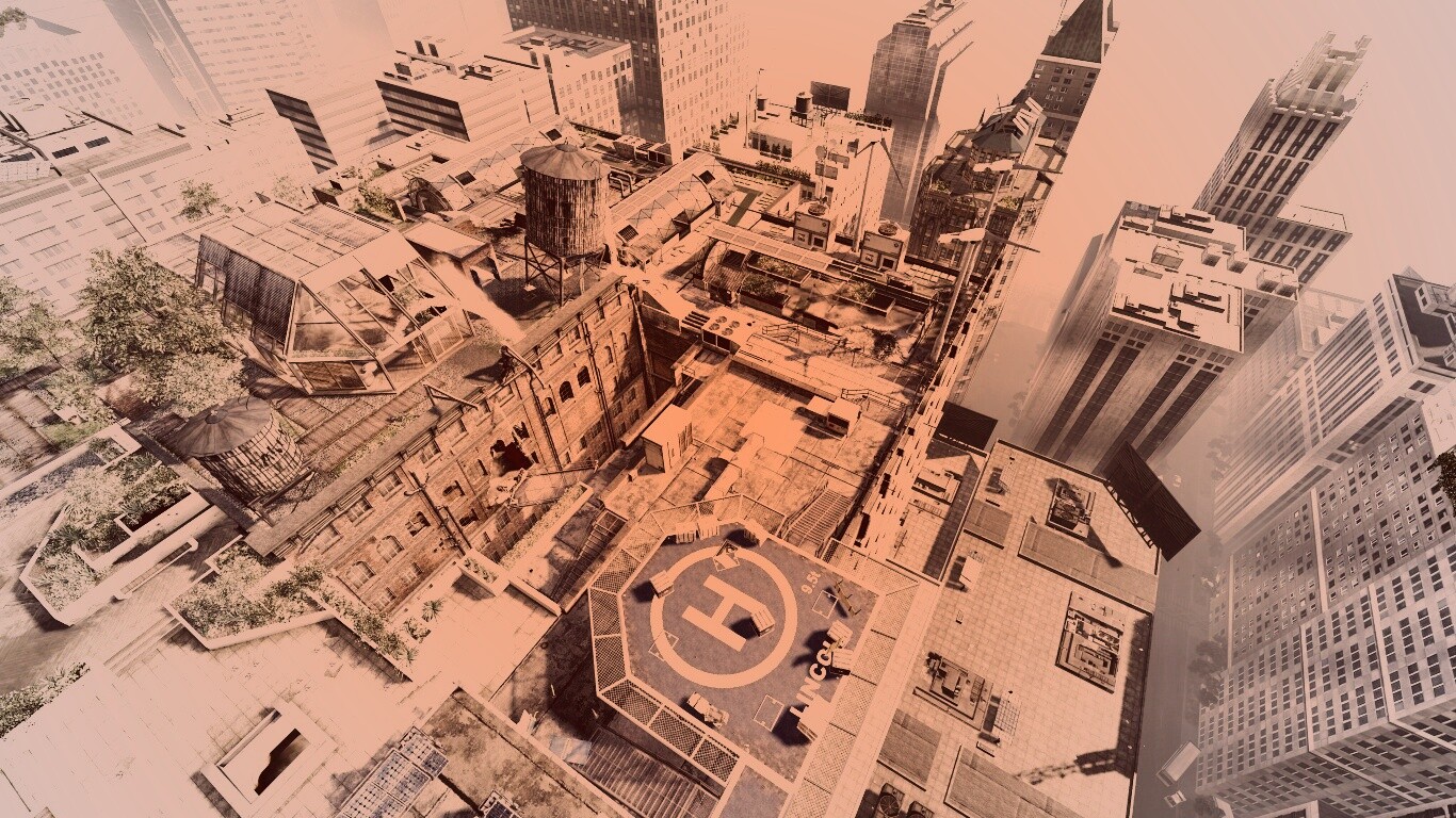 Вид сверху на карту уровня из Crysis 2 обои