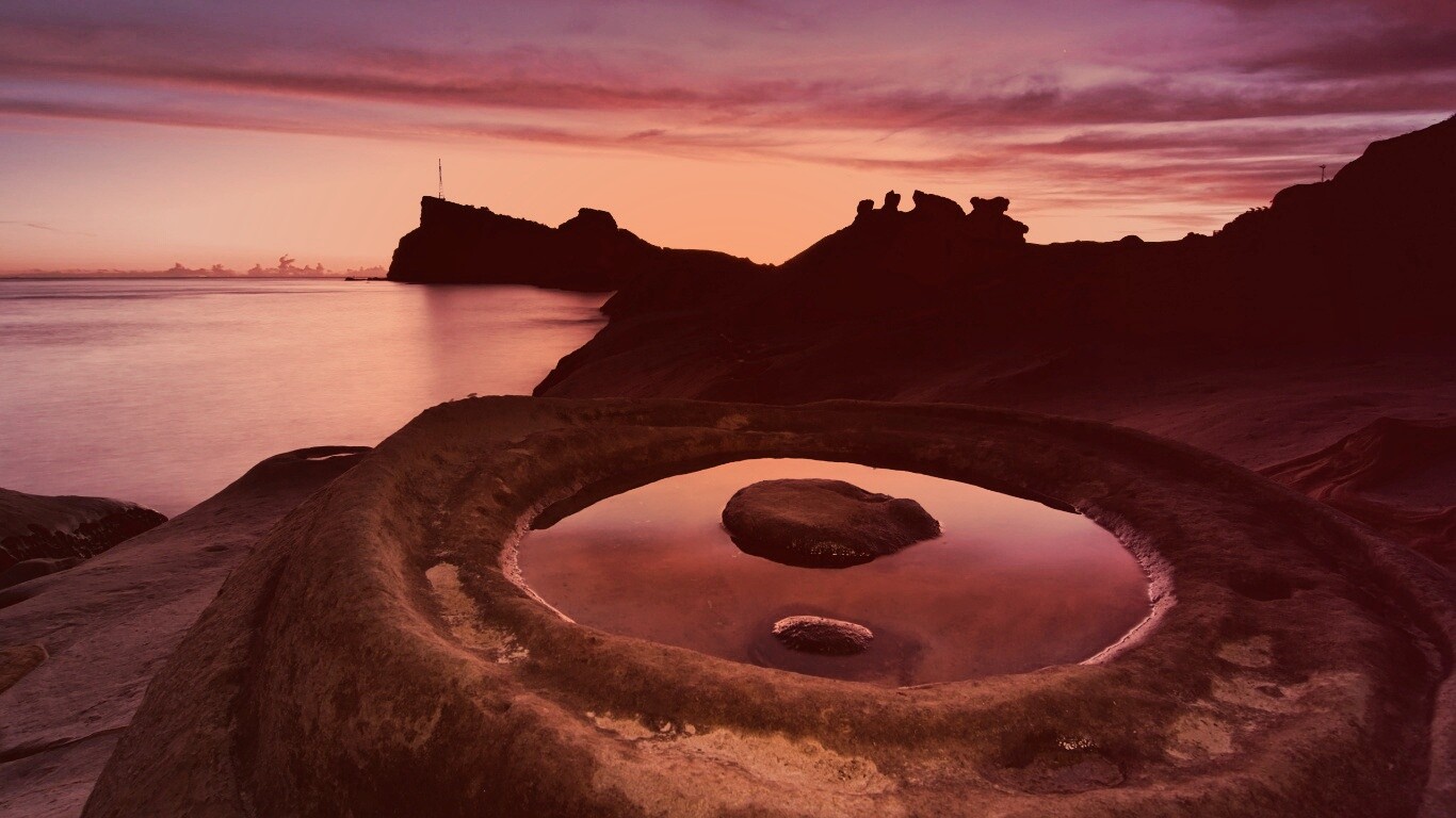 Закат на побережье обои