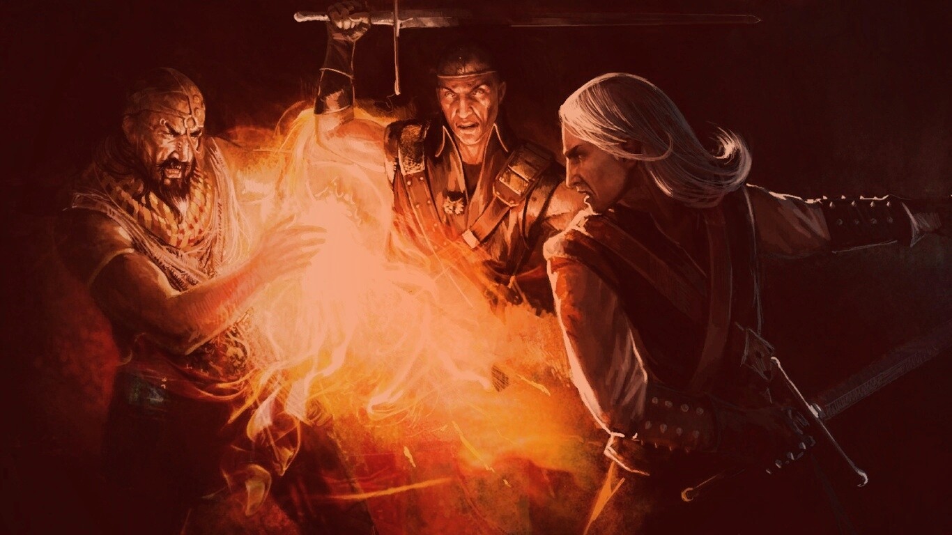 Геральт и Беренгар против Азара обои