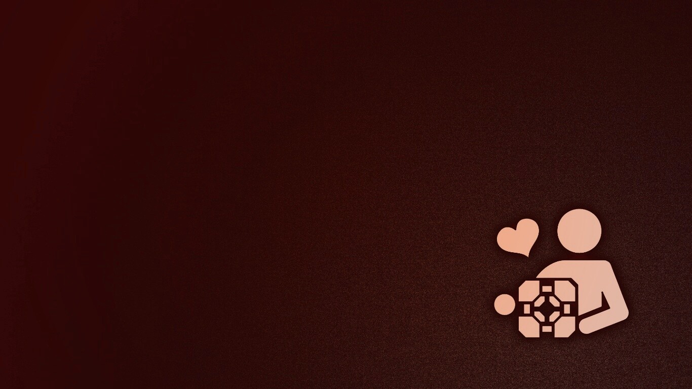 Ты и твой companion cube обои