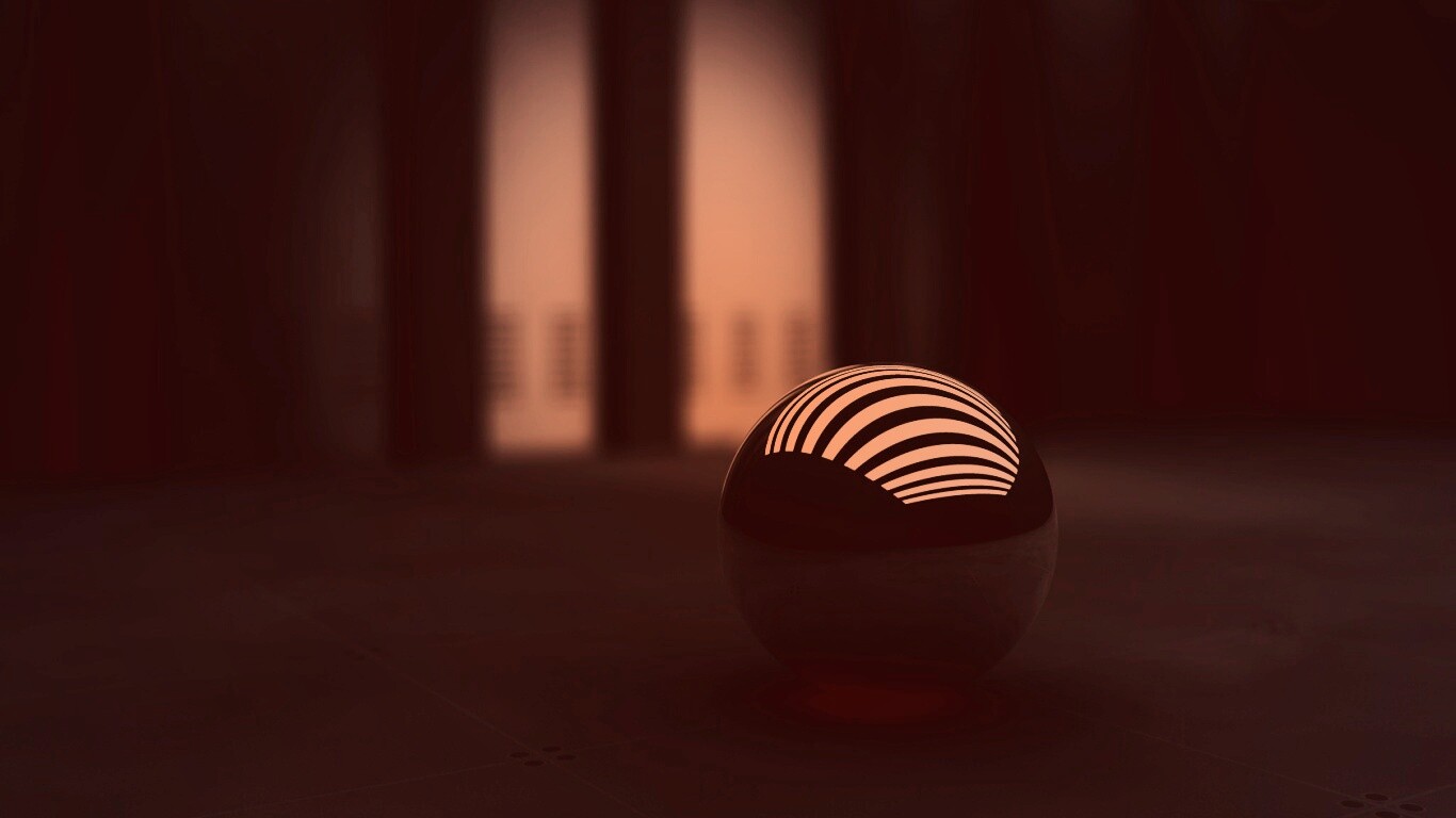 Трехмерный блестящий металлический шарик обои