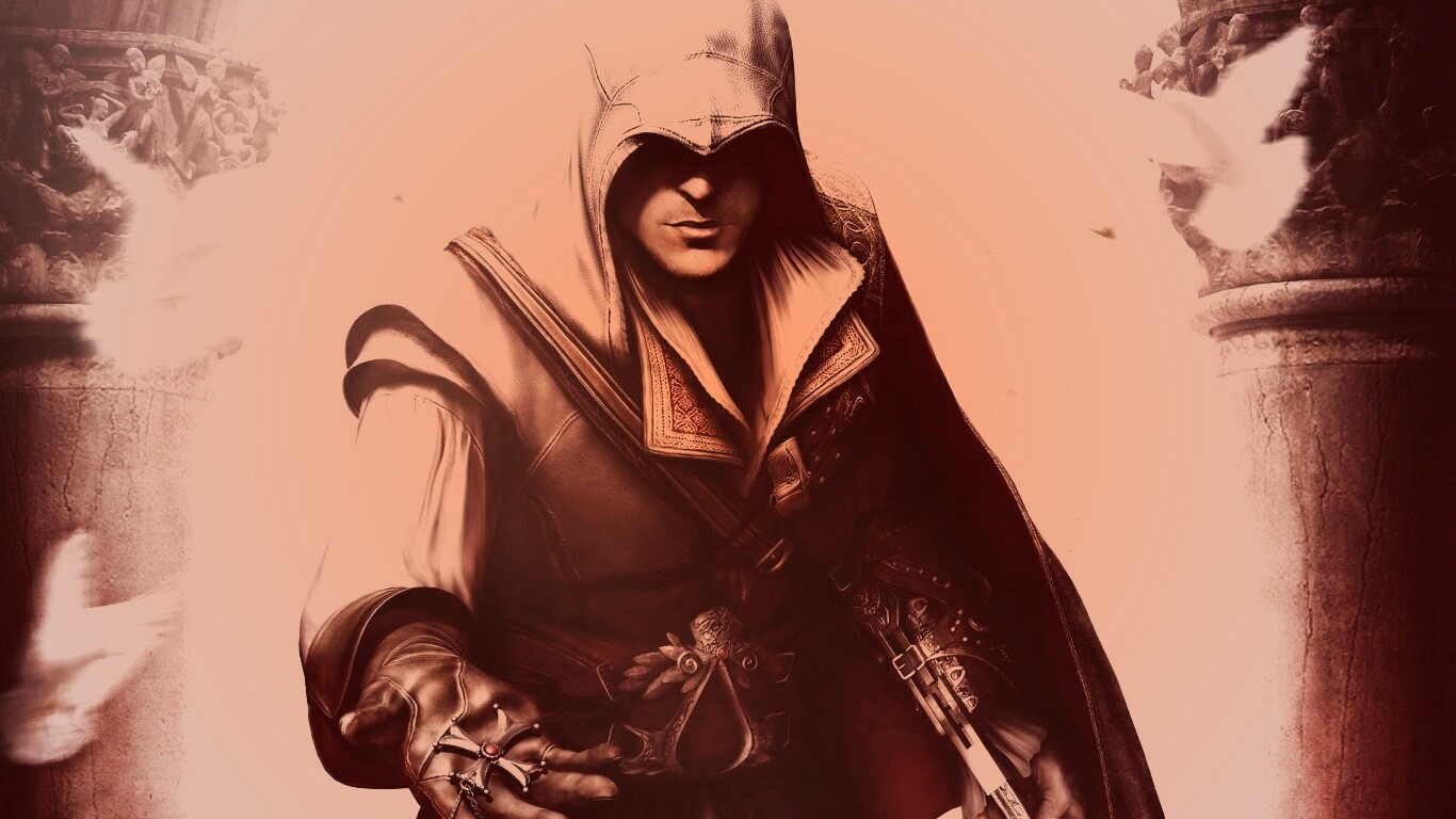 Ассасин с крестом обои