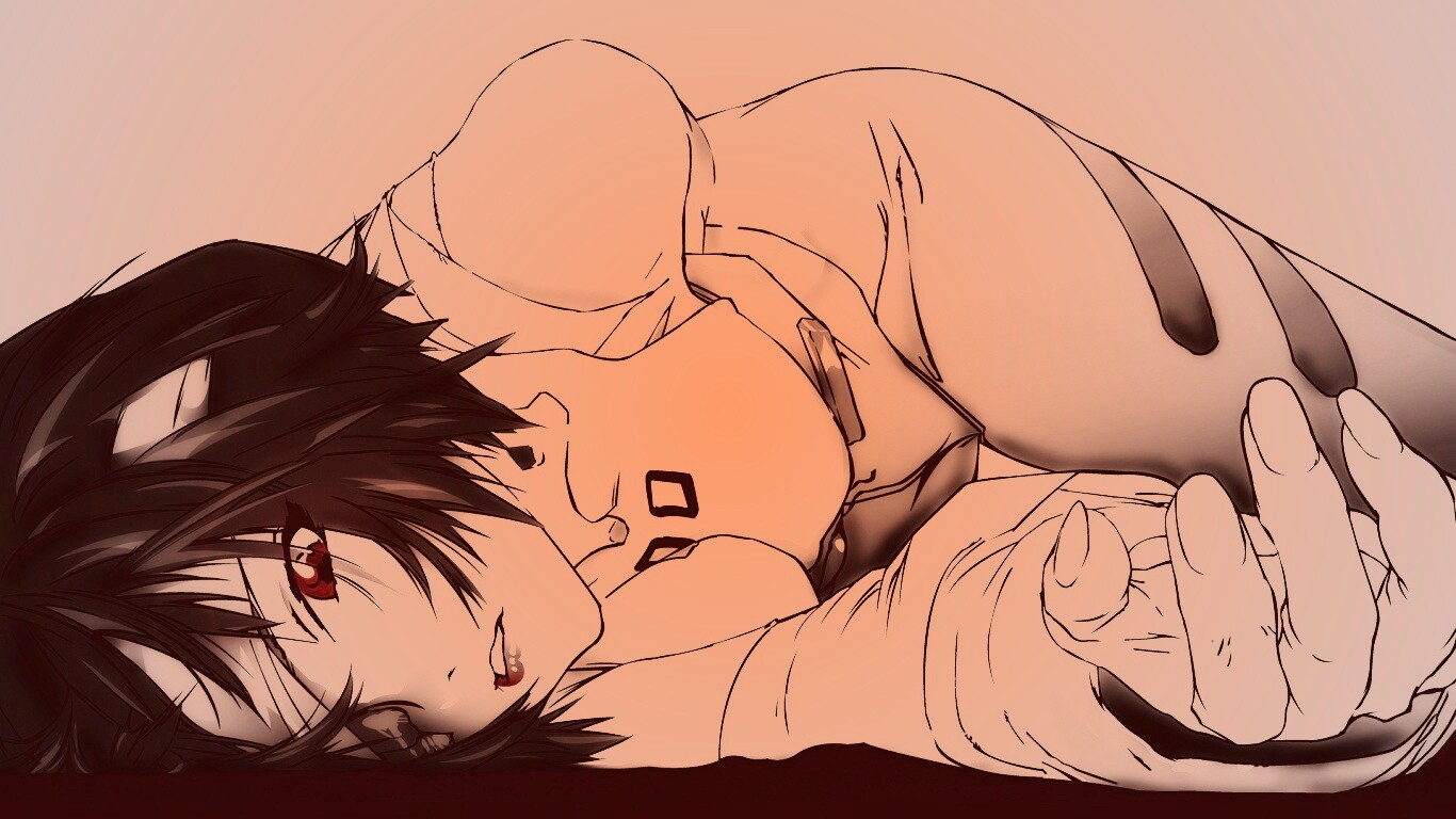 Девушка с красными глазами обои