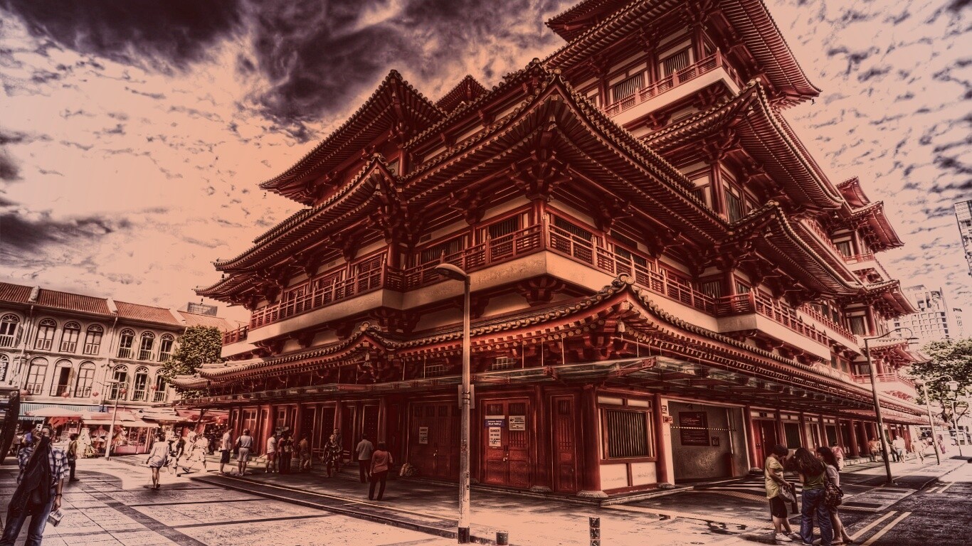 Храм в Сингапуре обои