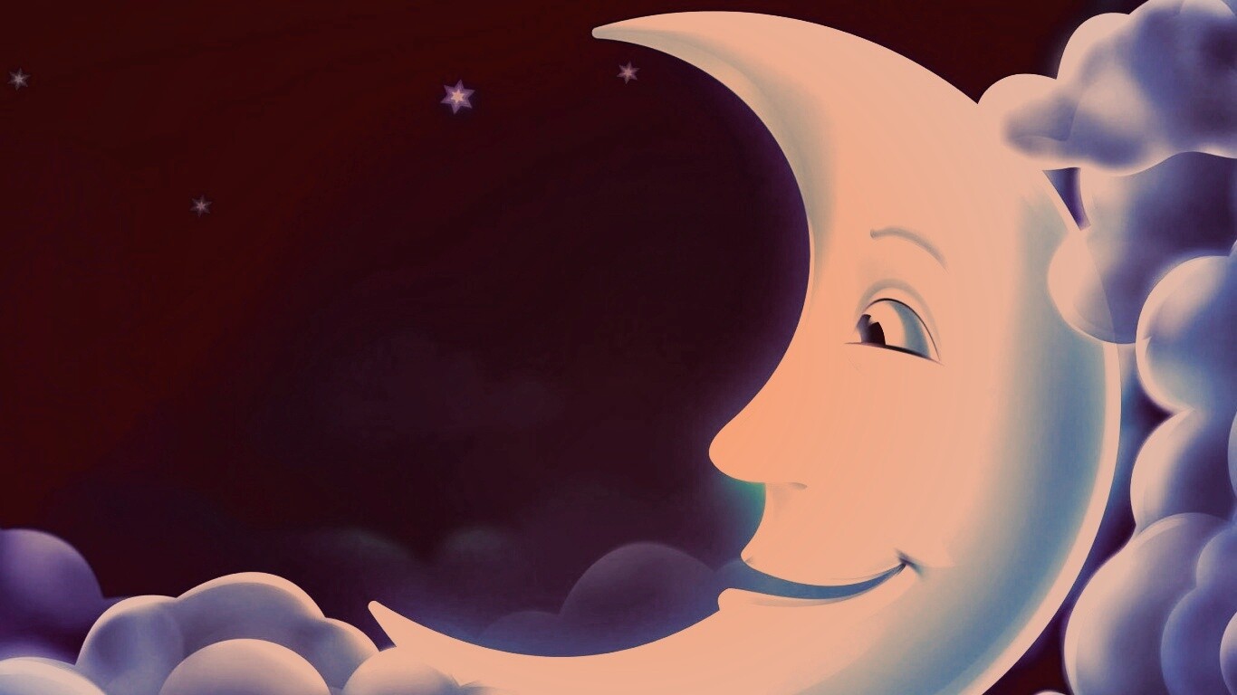 Мультяшный месяц обои