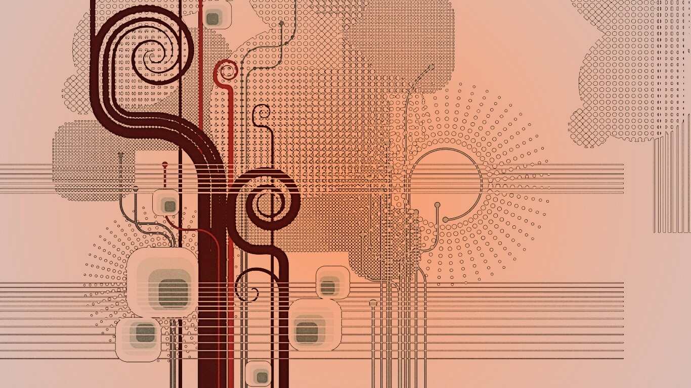 Линии и точки обои