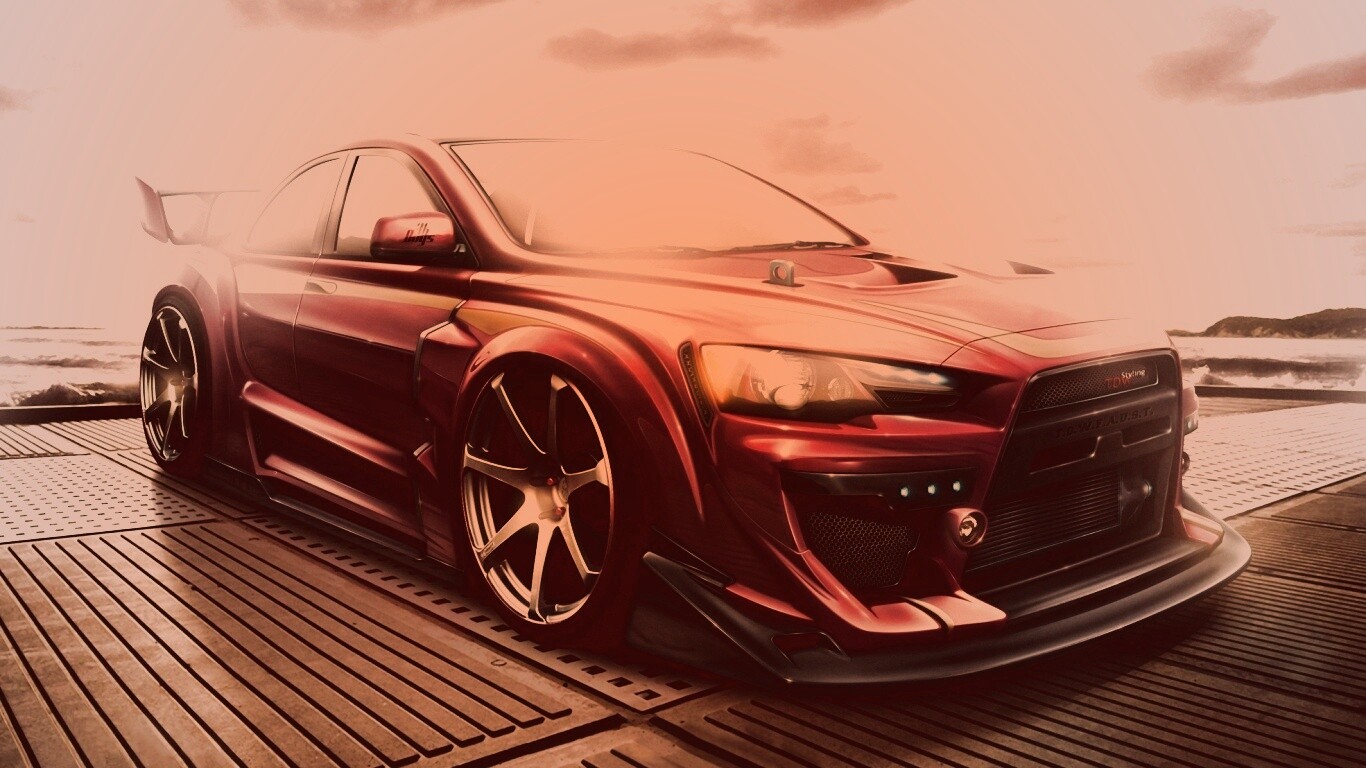 Mitsubishi тюнингованная обои