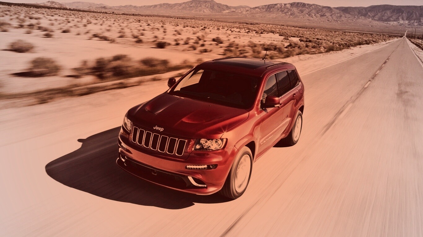 Красный Jeep обои