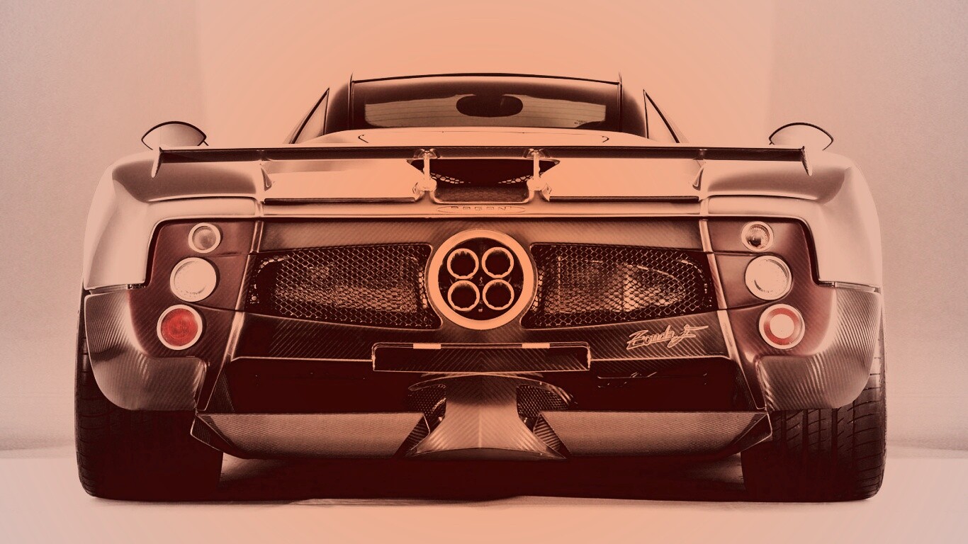 Pagani Zonda сзади обои