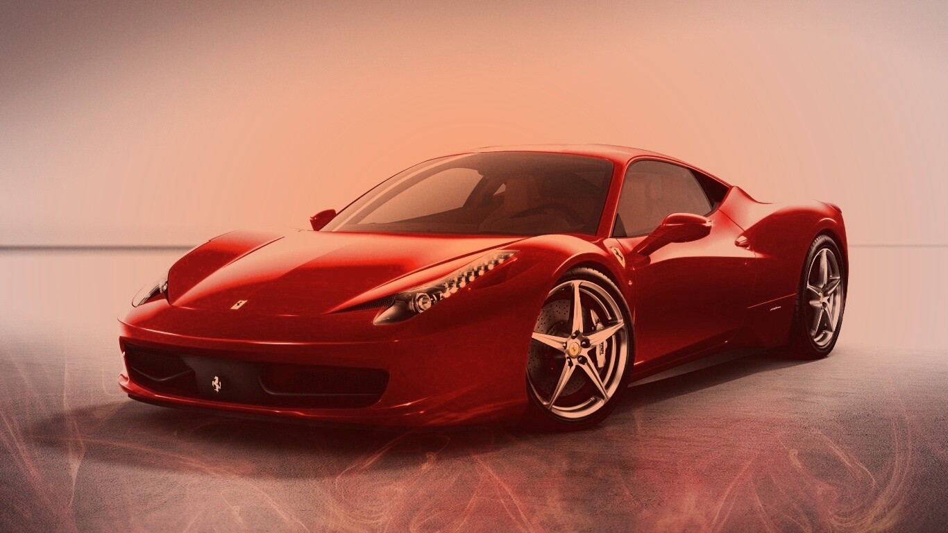 Огненный феррари обои