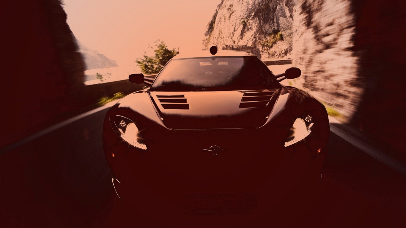 Машина въезжает в тоннель обои