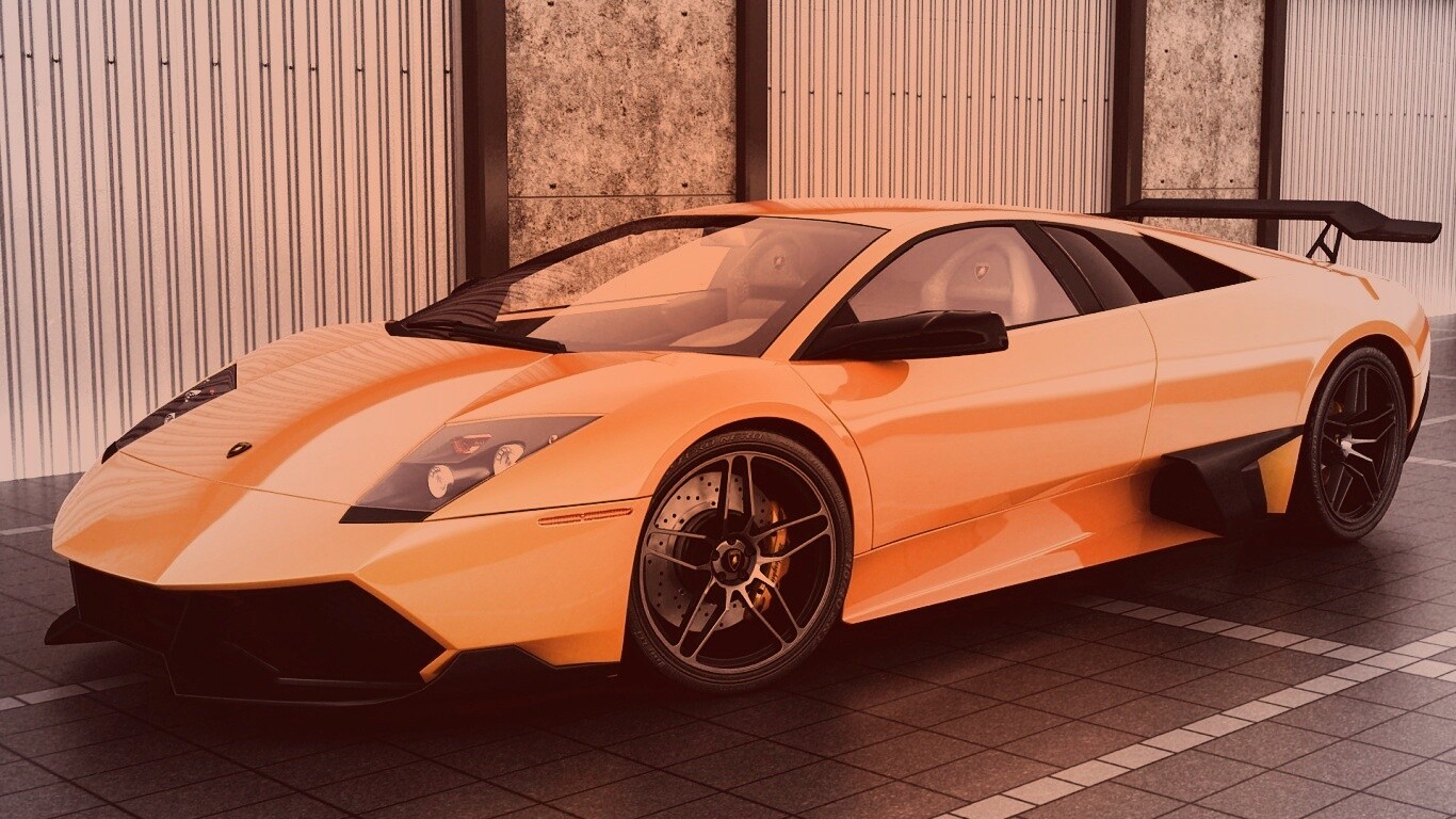 Жёлтый Ламборджини обои