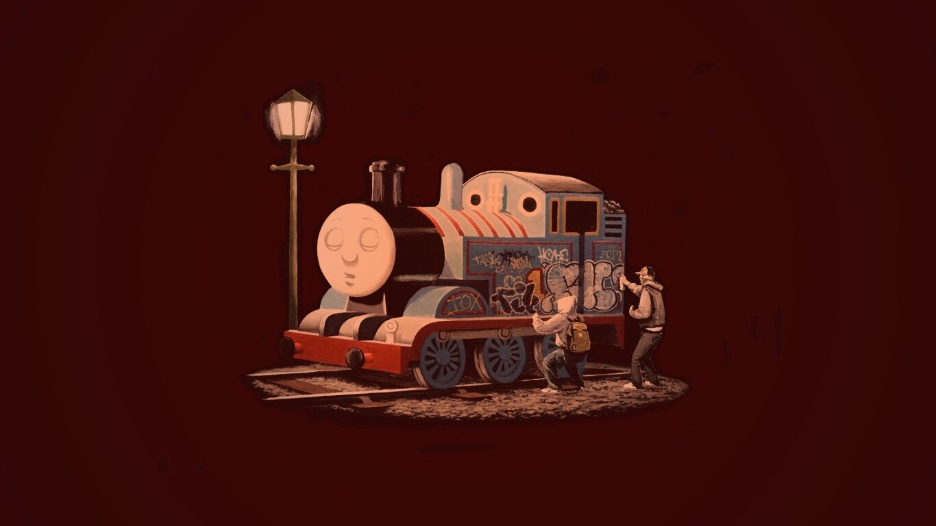 Паровозик для граффити обои