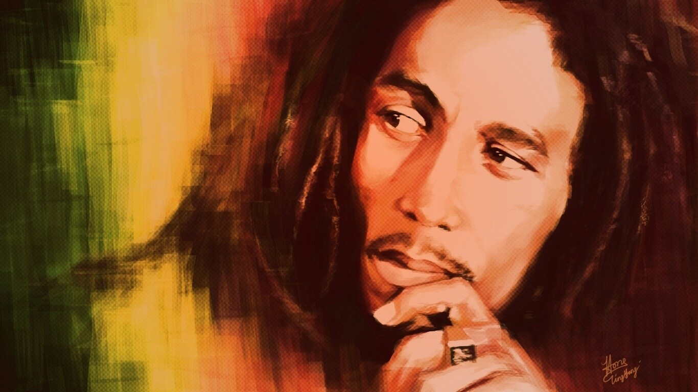 Портет Боба Марли обои