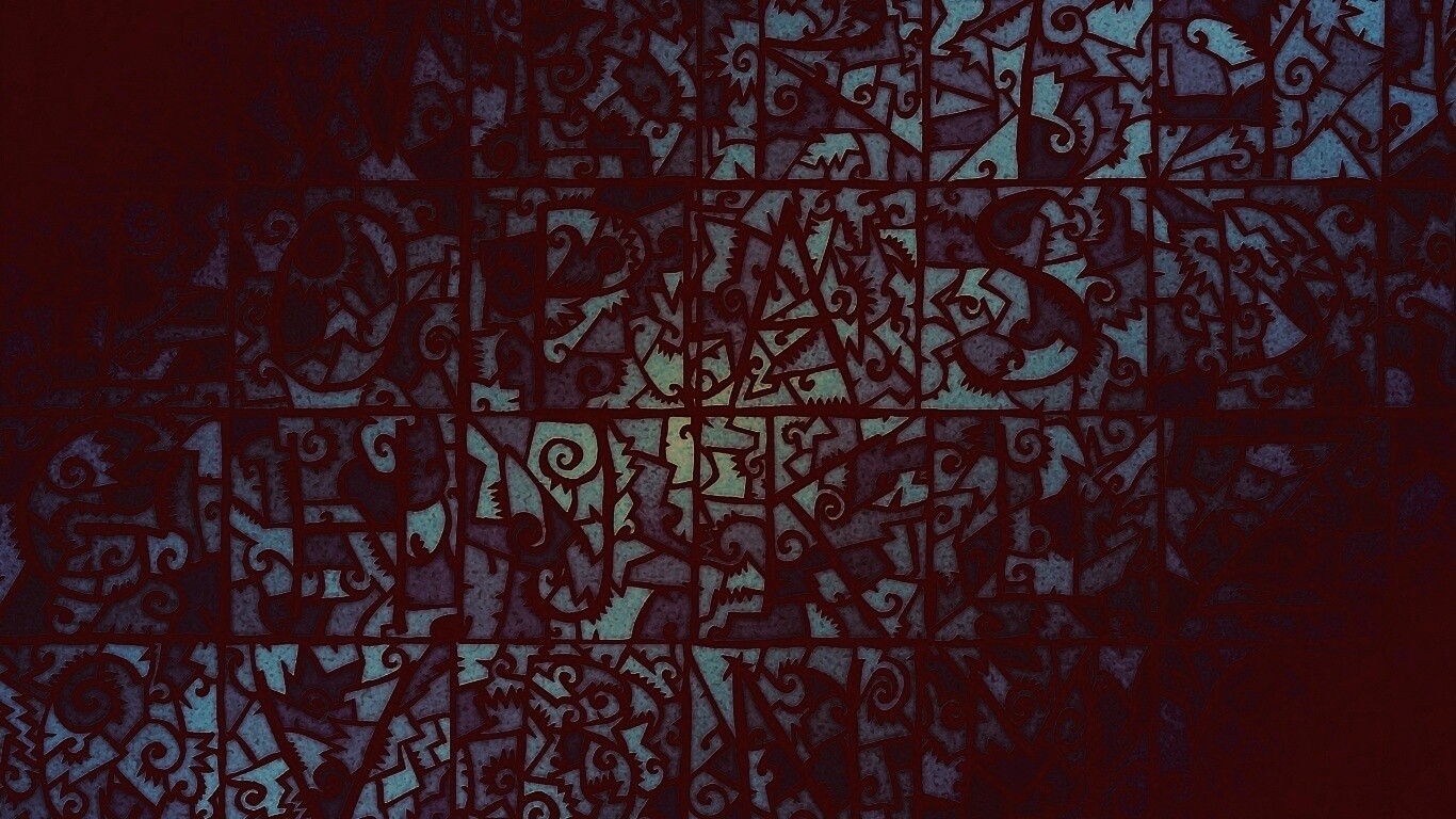 Витражные буквы обои