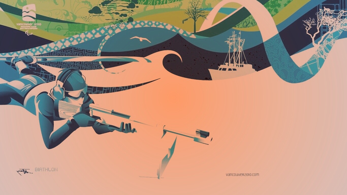 Олимпиада в Ванкувере 2010: Биатлон обои