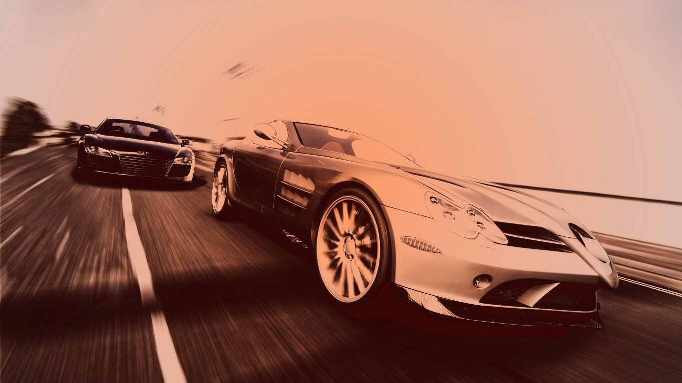 Гонка Ауди и Мерседеса обои