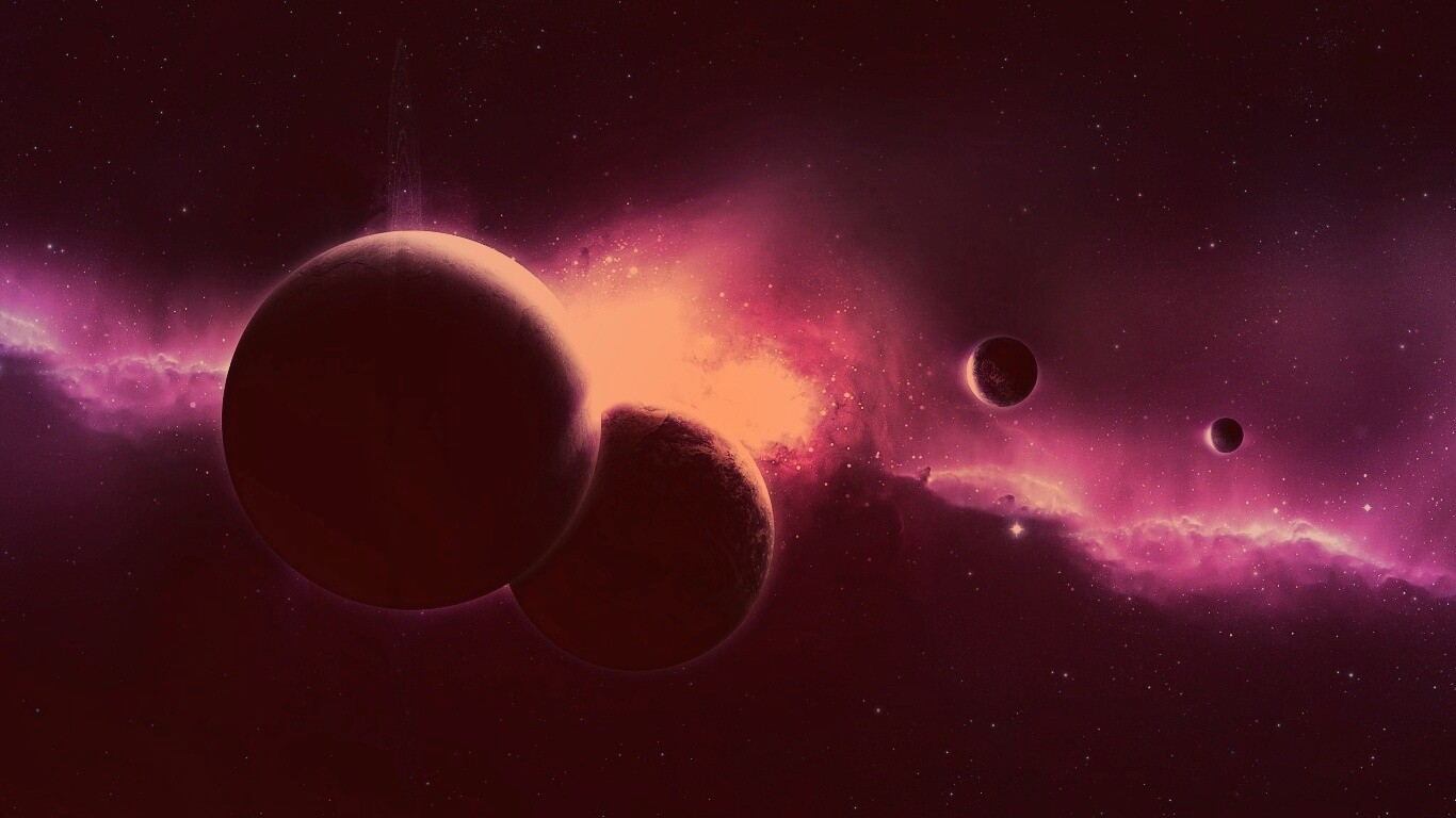 Фиолетовая вселенная обои
