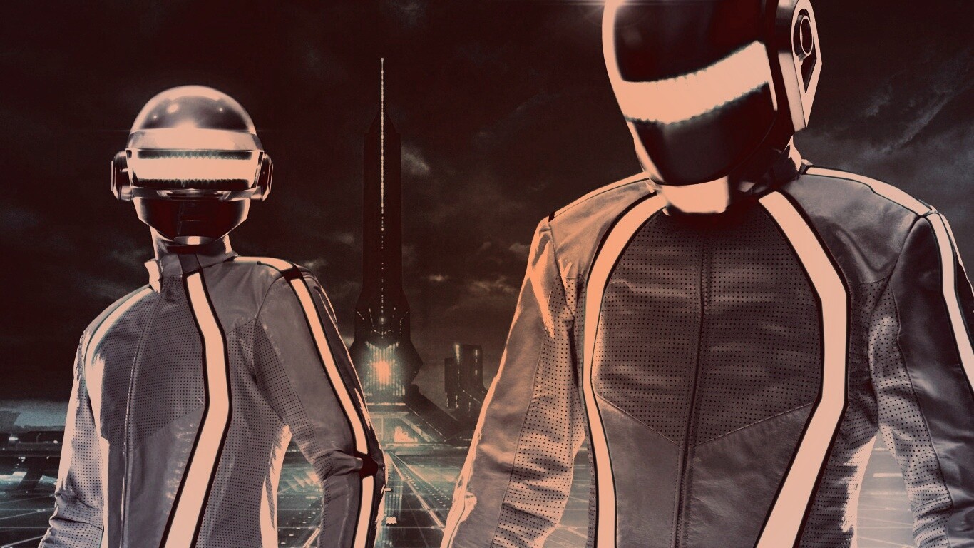 Daft Punk на съемках фильма TRON обои