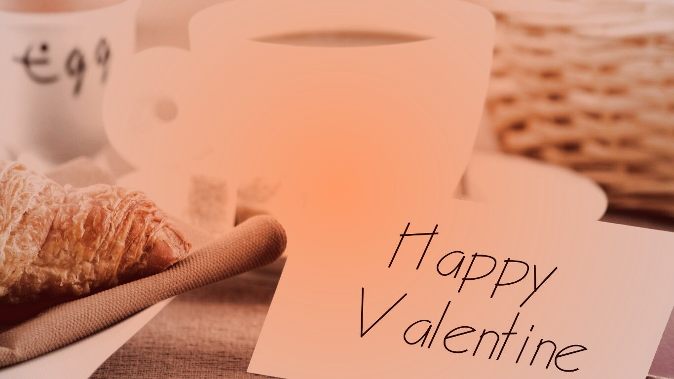 Завтрак на День Святого Валентина обои