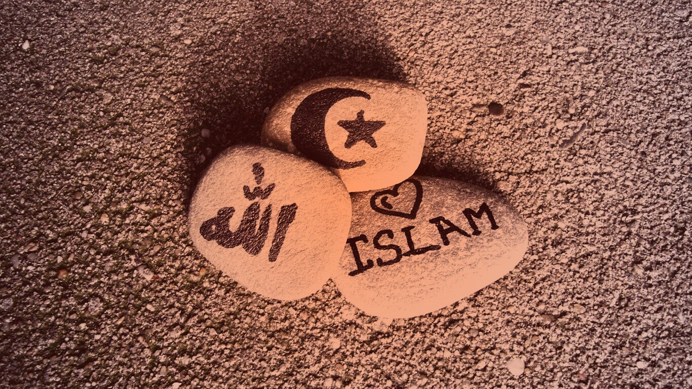 Религия на камнях обои